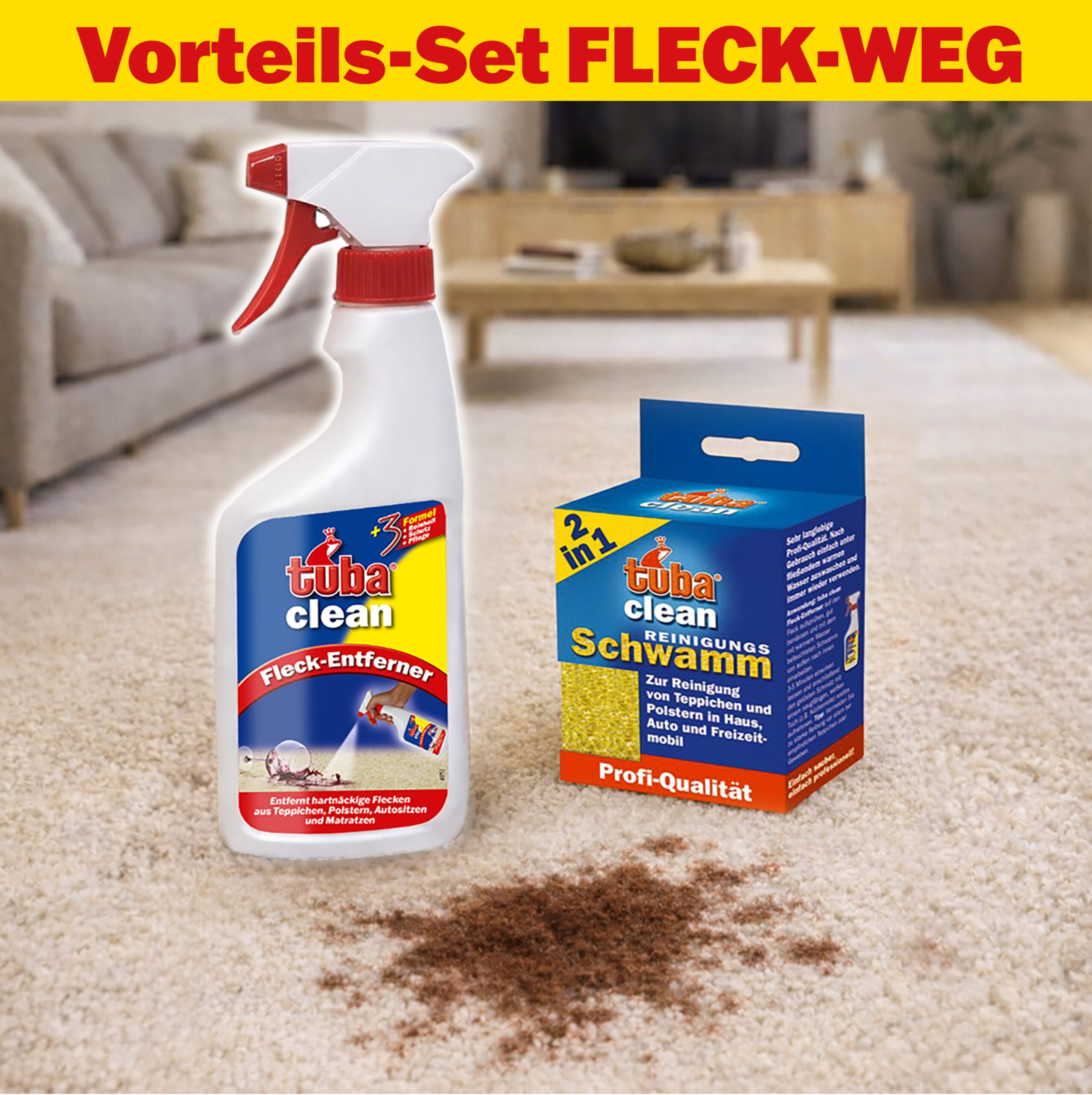 tuba-clean-fleck-weg-vorteils-set-fleckentferner-schwamm image 1